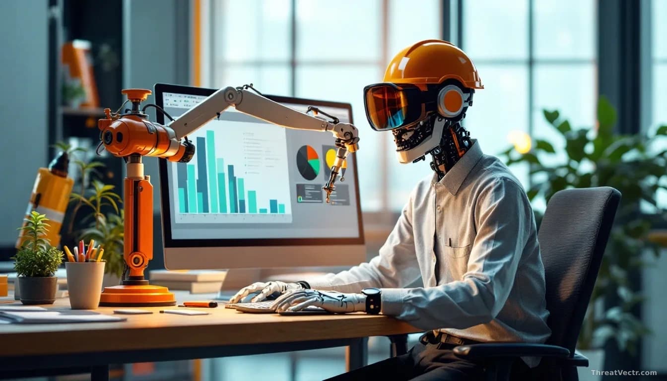 Microsoft office with AI safety tools concept