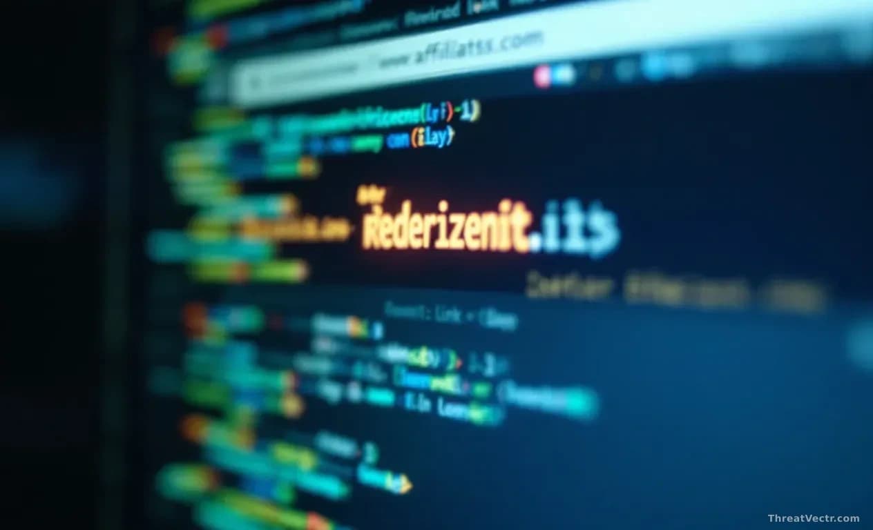 A browser window with multiple tabs open, one tab showing a disguised affiliate link redirecting, subtle visual glitch or redirect animation captured mid-frame,