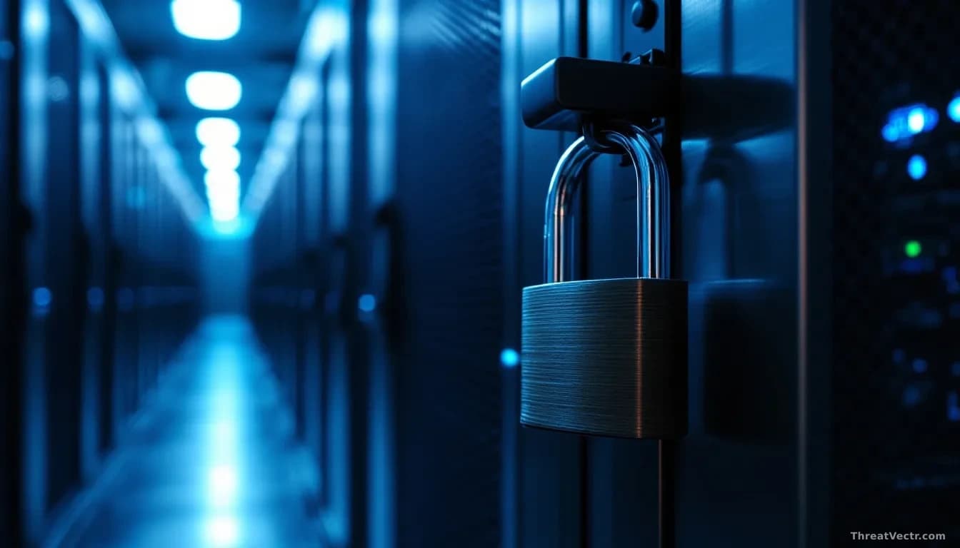 Illustration: a physical combination lock left open