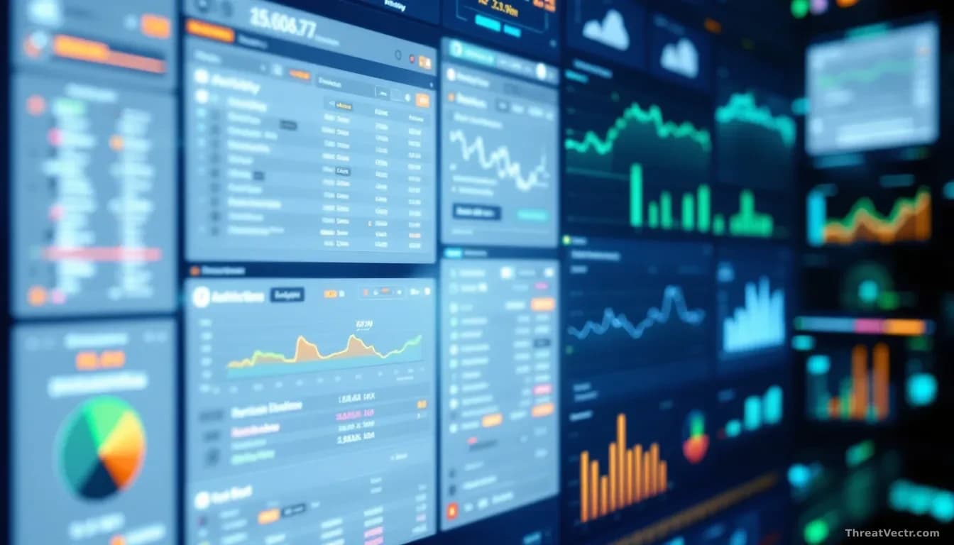 A machine learning platform dashboard with activity logs showing automated bot actions, system alerts, and forensic analysis tools running in real-time across m