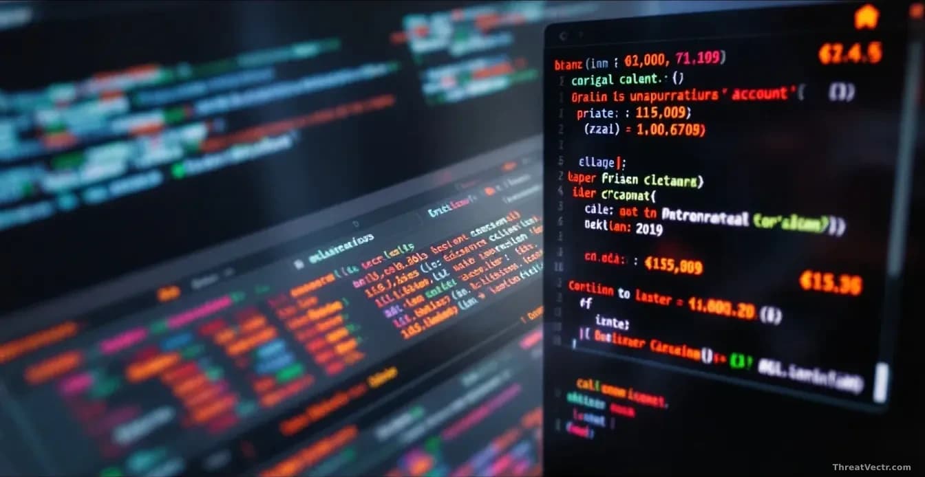 Portuguese bank statements and account records showing gradual unauthorized transfers, a computer screen displaying the same banking malware code that has remai