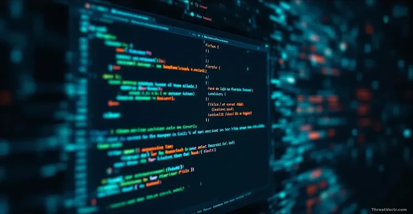 A Firefox browser window loading a webpage with code execution happening silently in the background, affecting both the browser and Tor network overlay