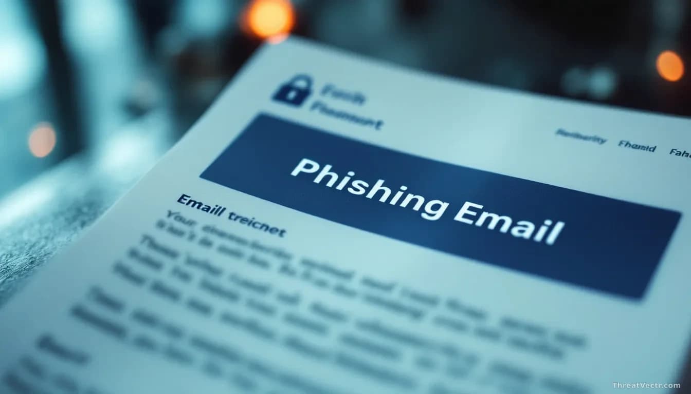 A phishing email interface displayed alongside a legitimate business document template, showing how subtle spoofing tricks bypass security filters and multi-fac
