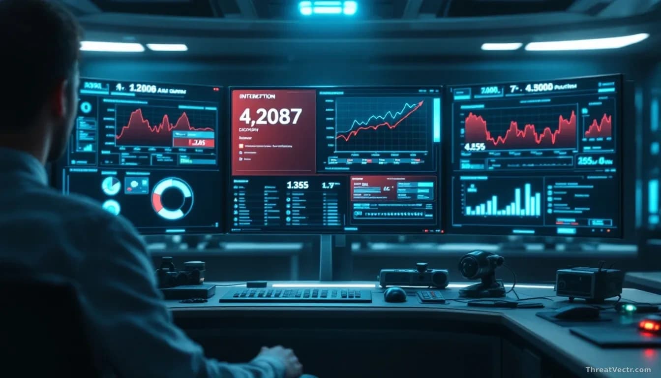 A control room interface showing AI agent actions being intercepted and paused on a dashboard, with a human operator reviewing flagged decisions before approval