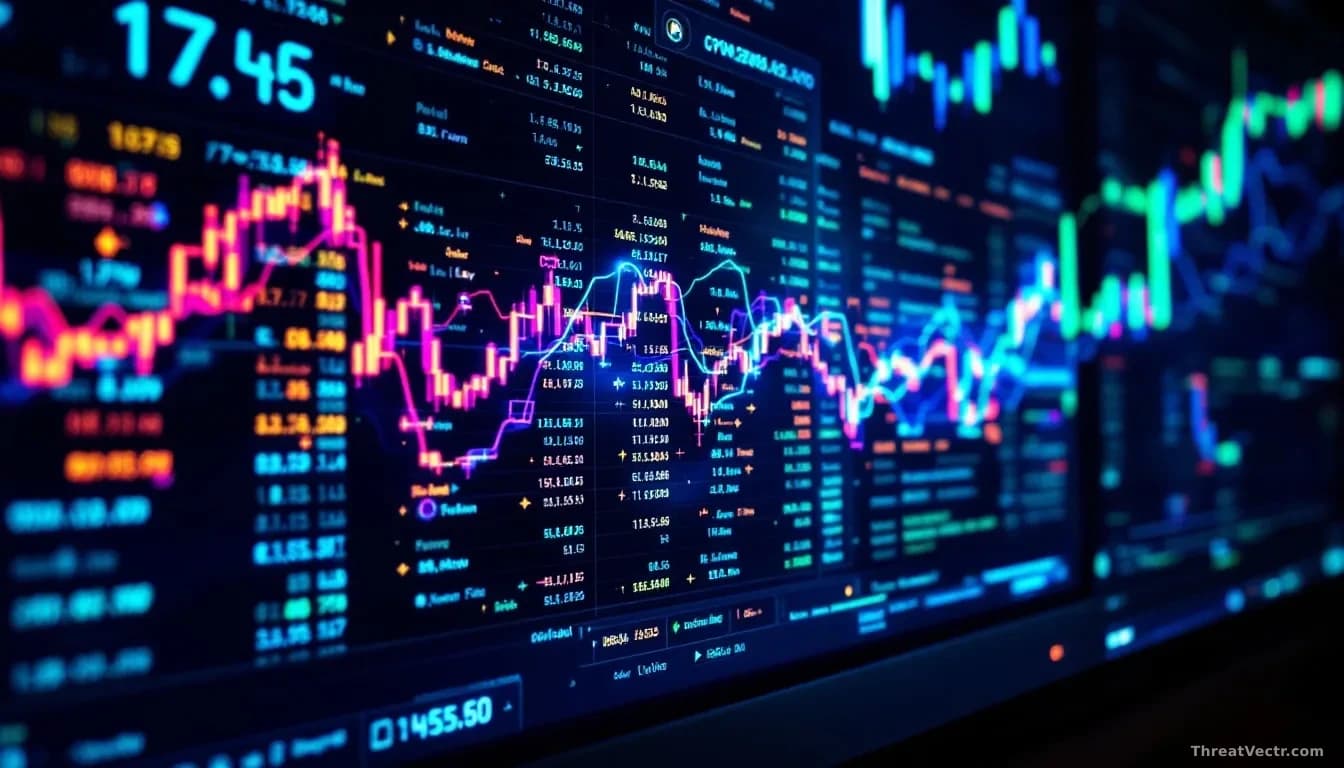 A computer monitor showing cryptocurrency transaction logs with timestamps, displaying a massive outflow followed by partial return flows in different colored d